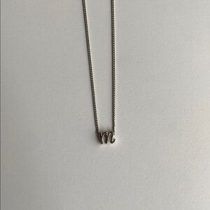 Silver Cursive Initial Necklace